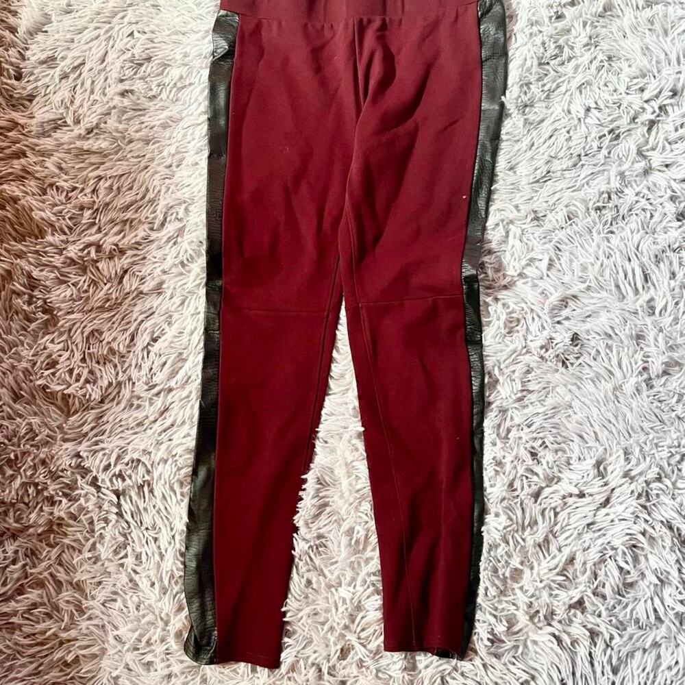 Burgundy Tinseltown Grunge Punk‎ Academia Whimsygoth Kink leggings leather